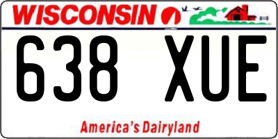 WI license plate 638XUE
