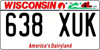 WI license plate 638XUK