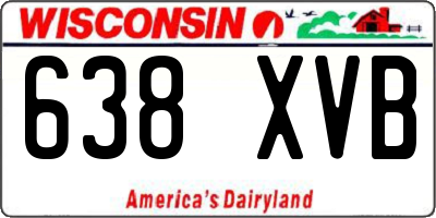 WI license plate 638XVB