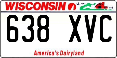 WI license plate 638XVC