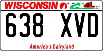 WI license plate 638XVD