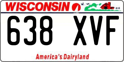 WI license plate 638XVF