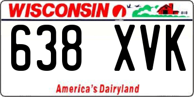 WI license plate 638XVK
