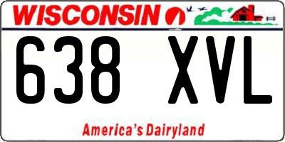 WI license plate 638XVL
