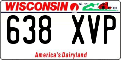 WI license plate 638XVP