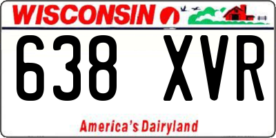 WI license plate 638XVR
