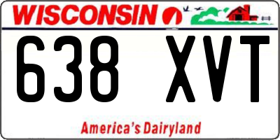 WI license plate 638XVT