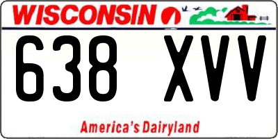 WI license plate 638XVV