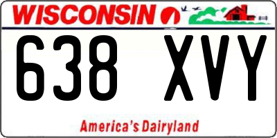 WI license plate 638XVY