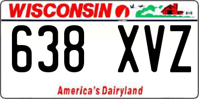 WI license plate 638XVZ