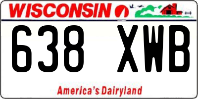 WI license plate 638XWB