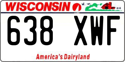WI license plate 638XWF