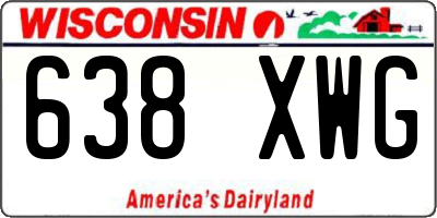 WI license plate 638XWG
