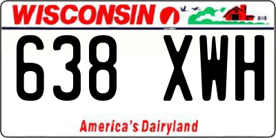 WI license plate 638XWH