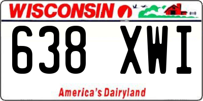 WI license plate 638XWI