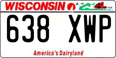 WI license plate 638XWP