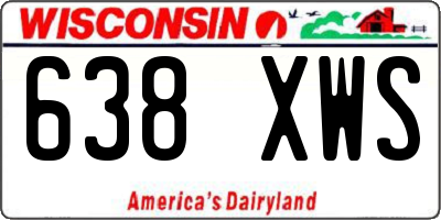 WI license plate 638XWS