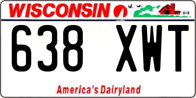 WI license plate 638XWT