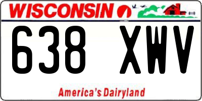 WI license plate 638XWV