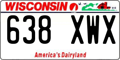 WI license plate 638XWX