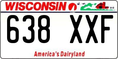 WI license plate 638XXF