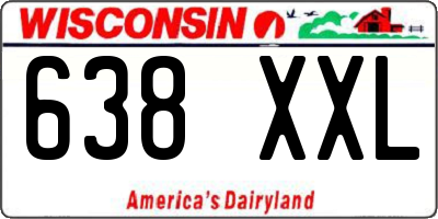 WI license plate 638XXL