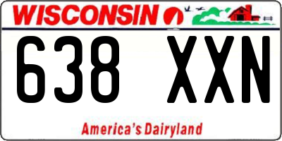 WI license plate 638XXN