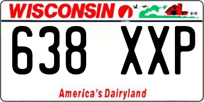 WI license plate 638XXP