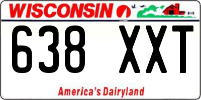 WI license plate 638XXT