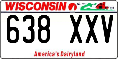 WI license plate 638XXV