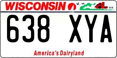 WI license plate 638XYA