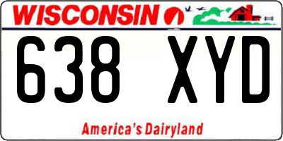 WI license plate 638XYD