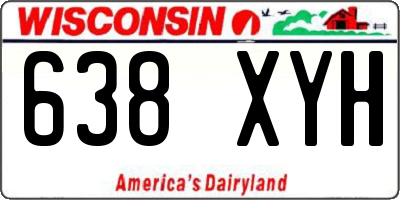 WI license plate 638XYH