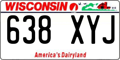 WI license plate 638XYJ