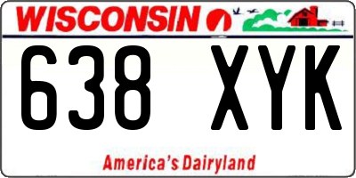 WI license plate 638XYK