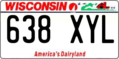 WI license plate 638XYL