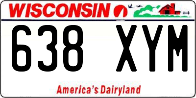 WI license plate 638XYM