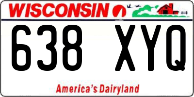 WI license plate 638XYQ