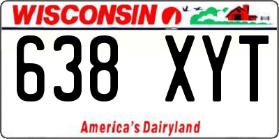 WI license plate 638XYT