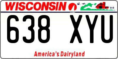 WI license plate 638XYU