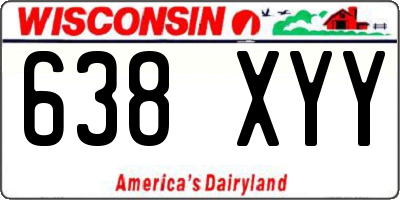 WI license plate 638XYY