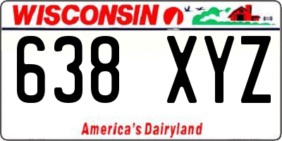 WI license plate 638XYZ