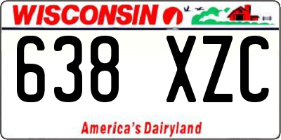WI license plate 638XZC