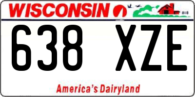 WI license plate 638XZE