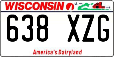WI license plate 638XZG