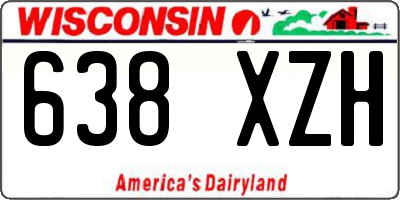 WI license plate 638XZH