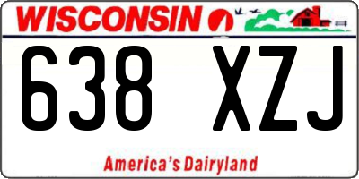 WI license plate 638XZJ