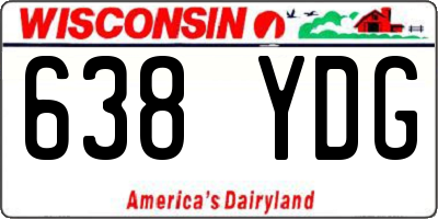 WI license plate 638YDG