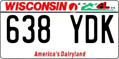 WI license plate 638YDK