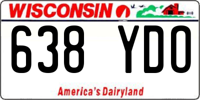 WI license plate 638YDO